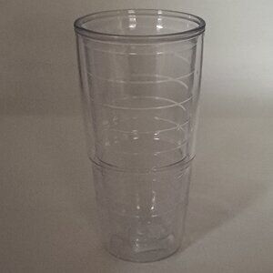 Tervis Tumblers 24 oz Clear Double Walled Insulated Drinkware Cup Hot or Cold